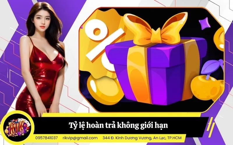 Tỷ lệ hoàn trả không giới hạn áp dụng cho từng sảnh game